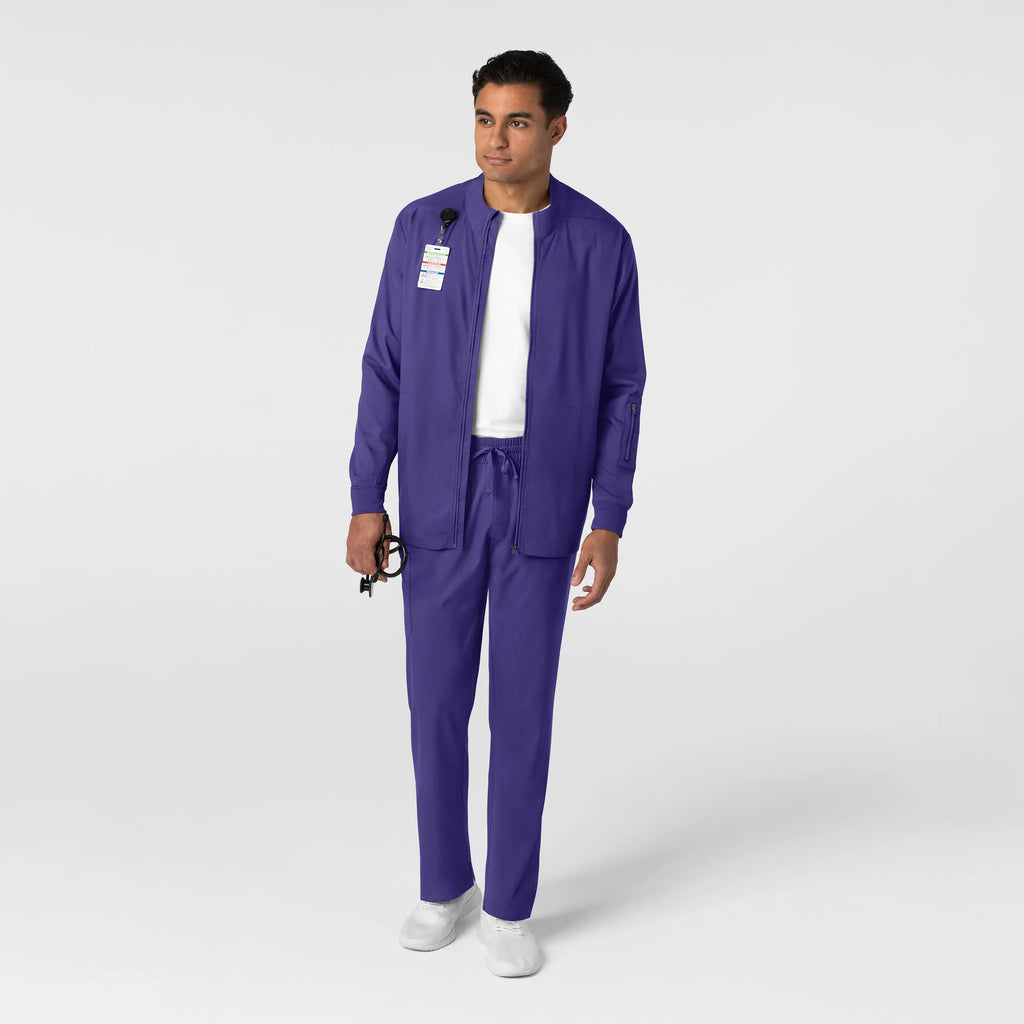 Wink Scrubs Men's Warm Up Jacket Grape | scrub-supply.com