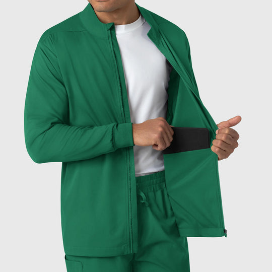 Wink Scrubs Men's Warm Up Jacket Hunter | scrub-supply.com