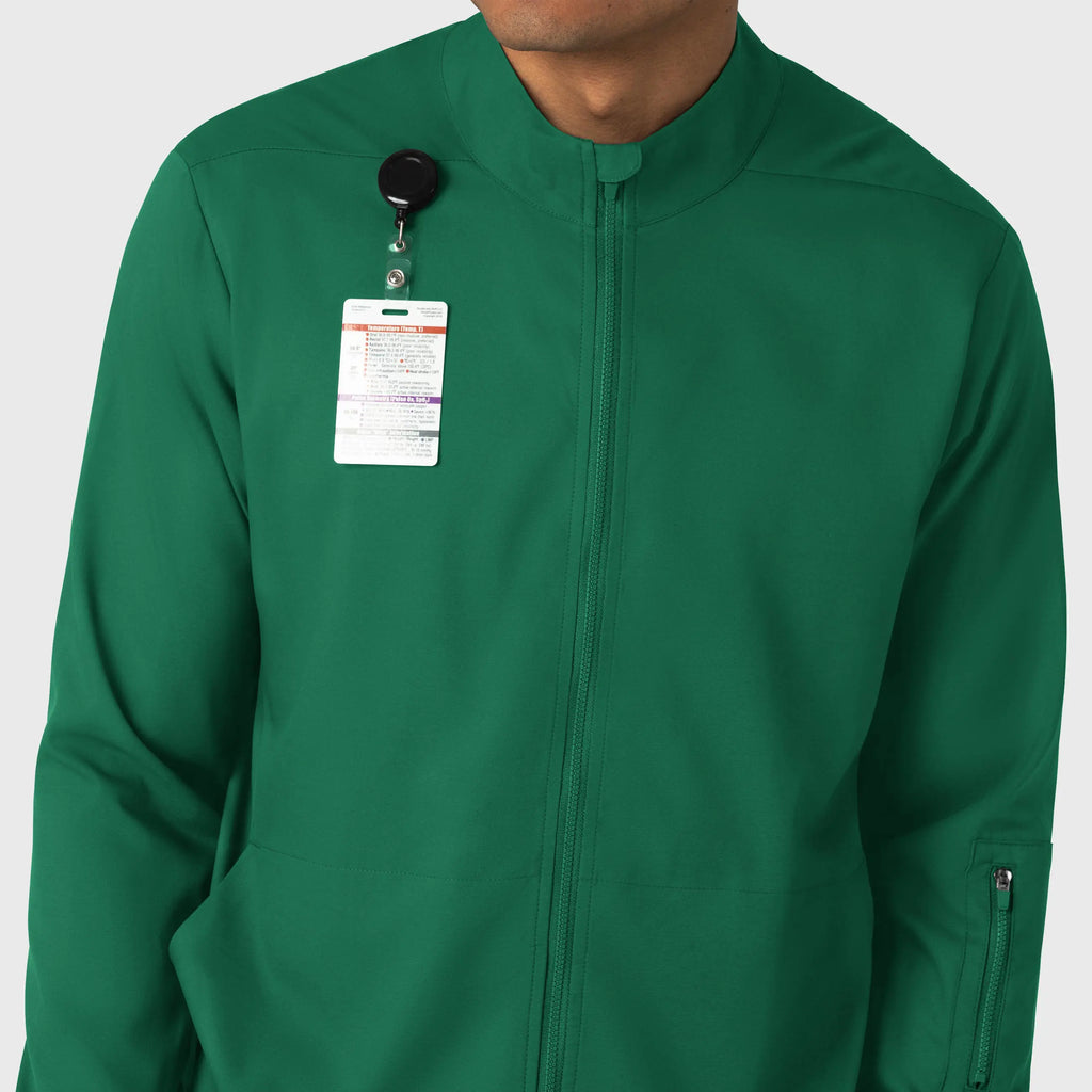 Wink Scrubs Men's Warm Up Jacket Hunter | scrub-supply.com