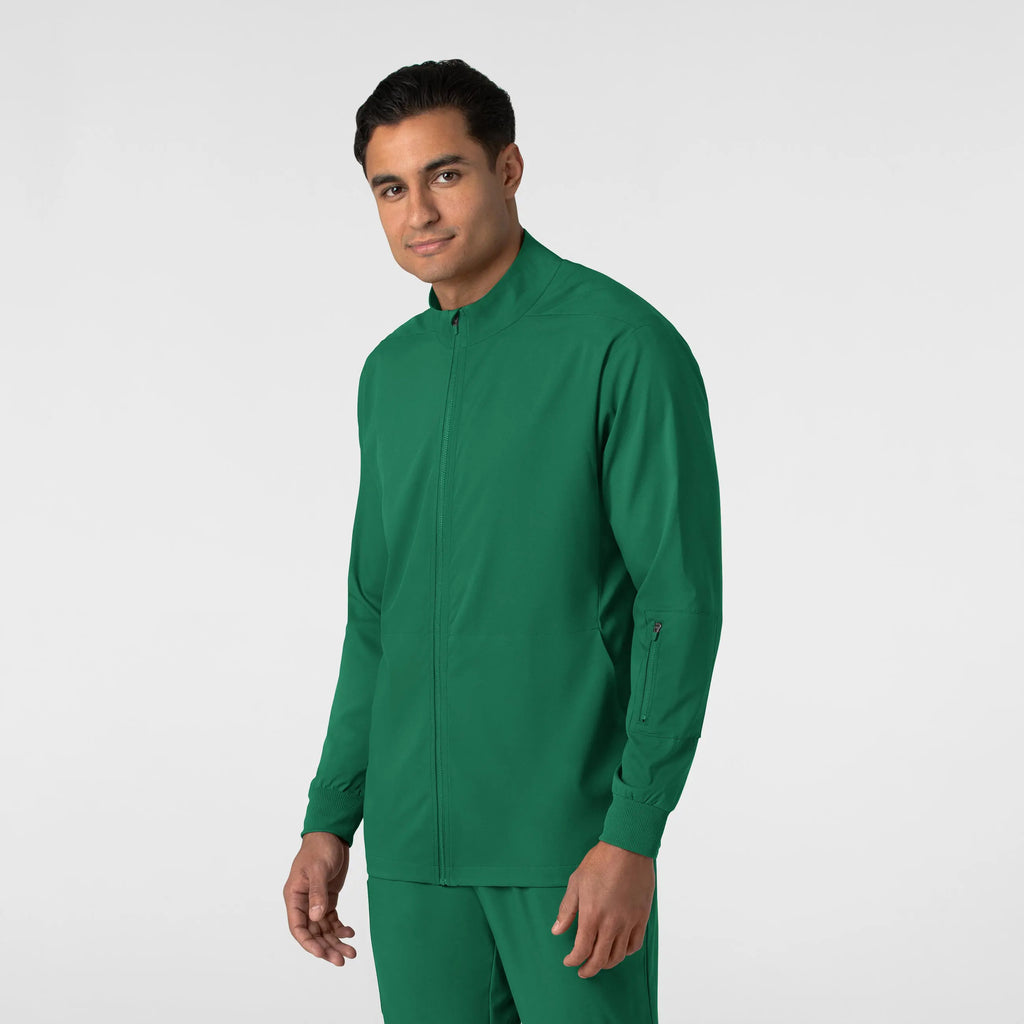 Wink Scrubs Men's Warm Up Jacket Hunter | scrub-supply.com