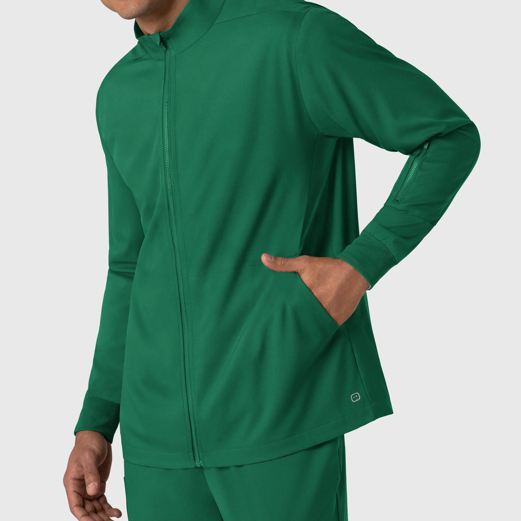 Wink Scrubs Men's Warm Up Jacket Hunter | scrub-supply.com