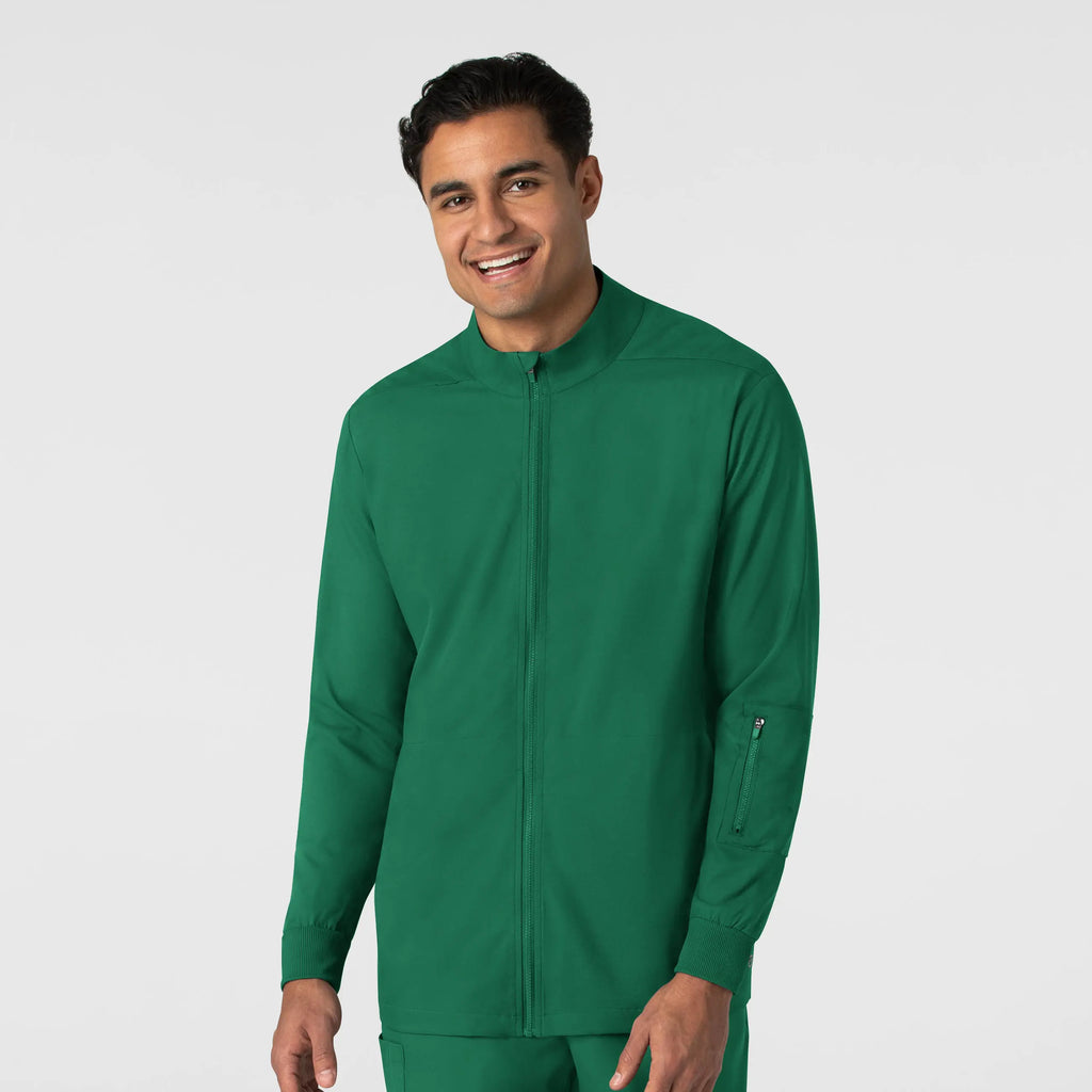 Wink Scrubs Men's Warm Up Jacket Hunter | scrub-supply.com