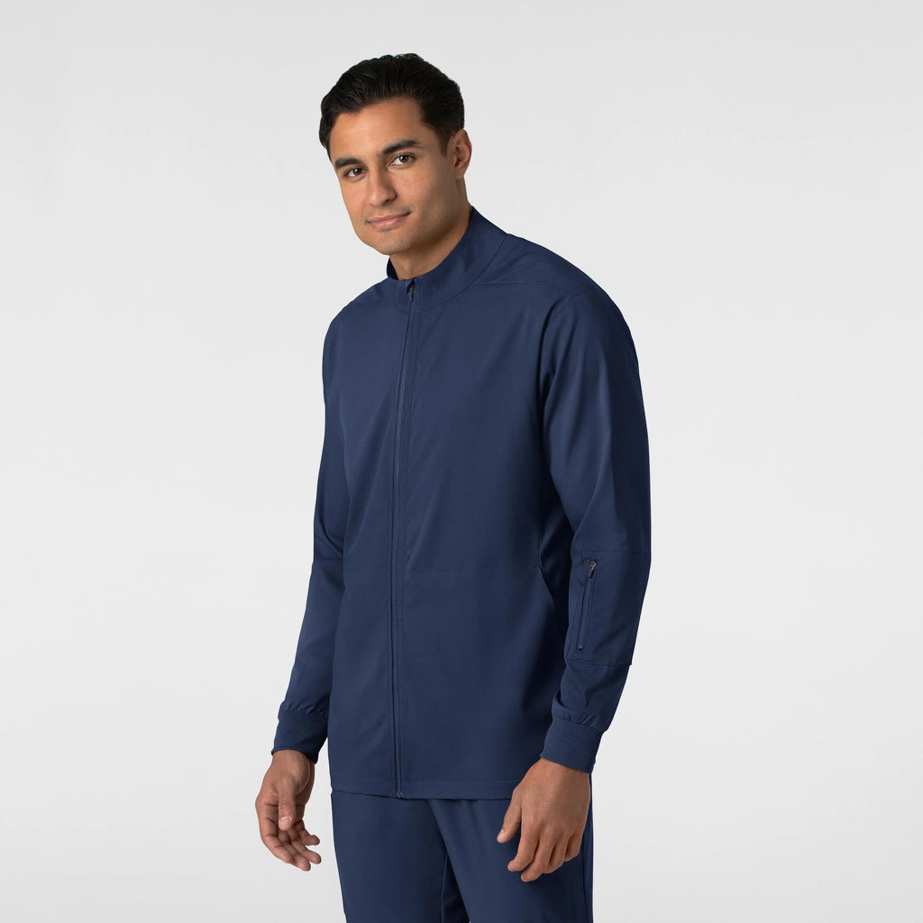 Wink Scrubs Men's Warm Up Jacket Navy | scrub-supply.com