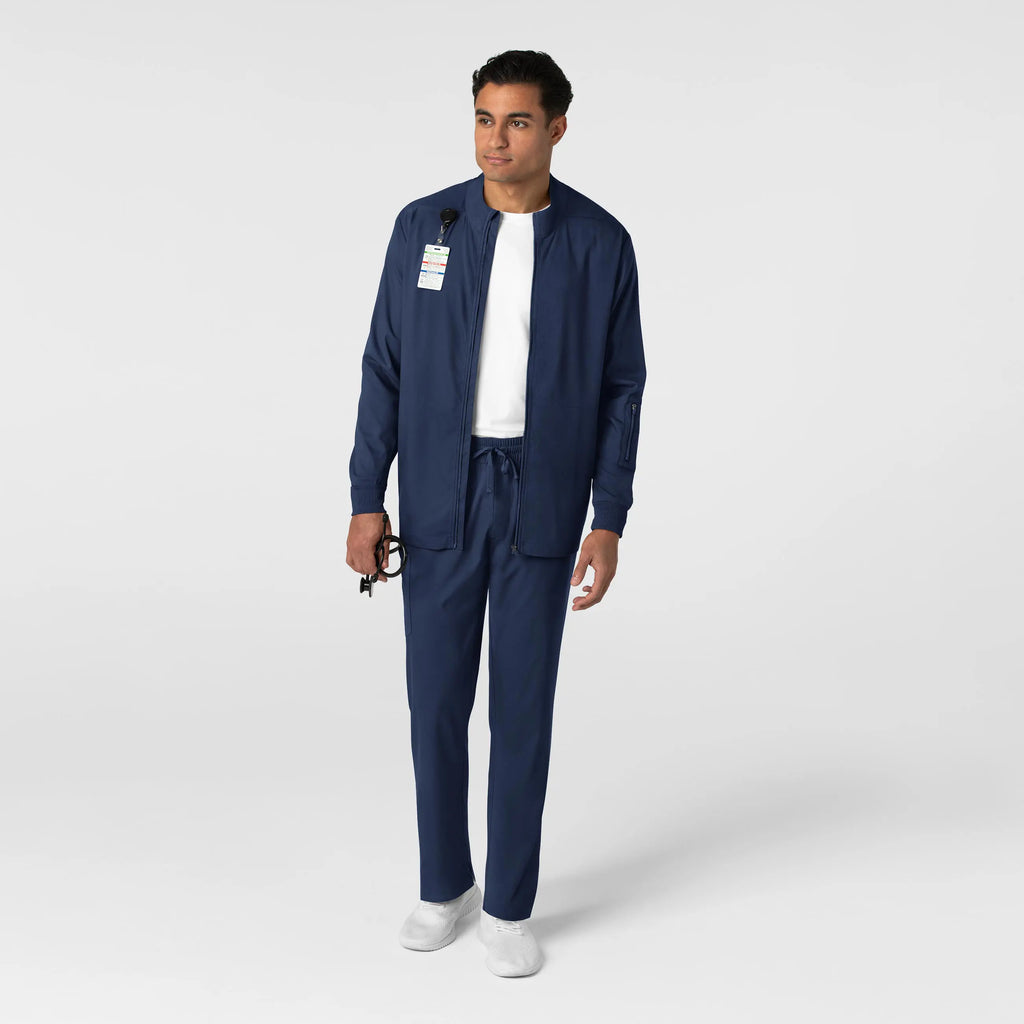 Wink Scrubs Men's Warm Up Jacket Navy | scrub-supply.com