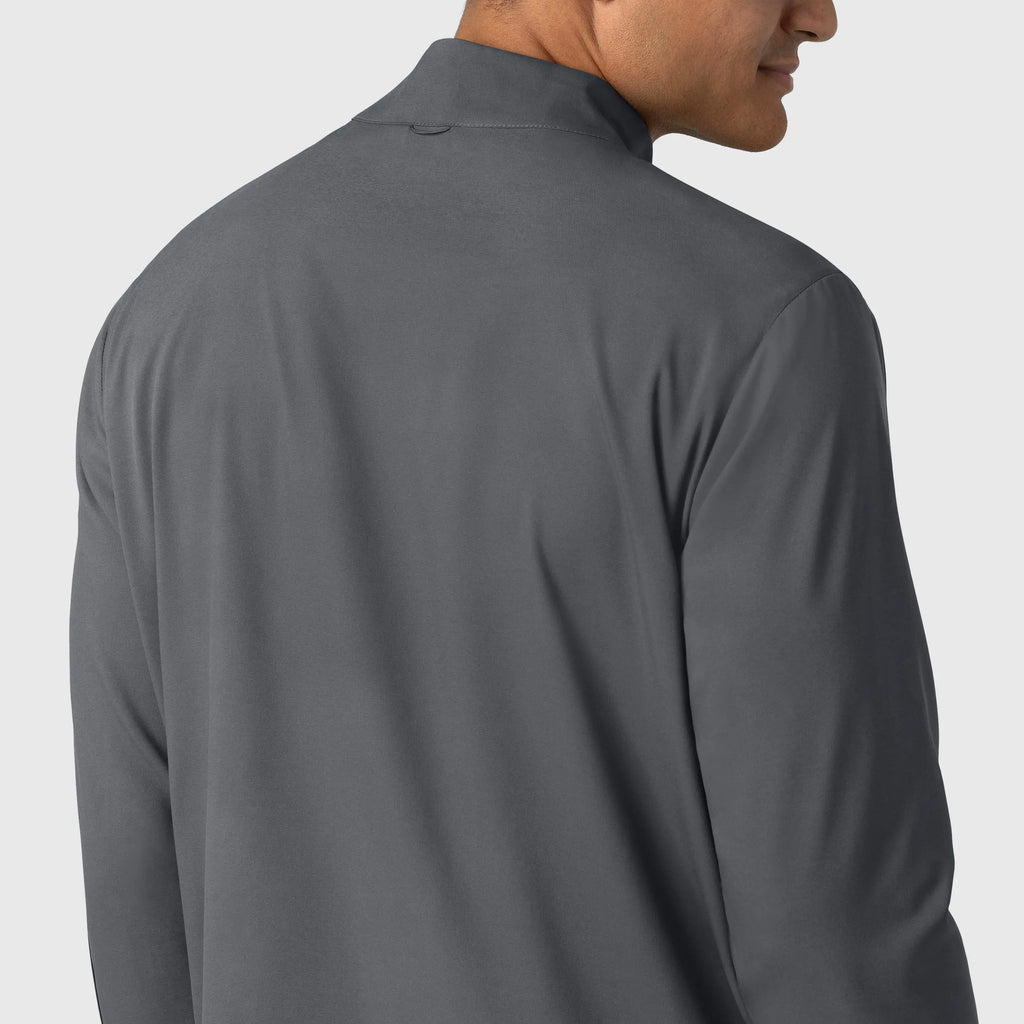 Wink Scrubs Men's Warm Up Jacket Pewter | scrub-supply.com