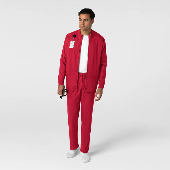 Wink Scrubs Men's Warm Up Scrub Jacket Red | scrub-supply.com