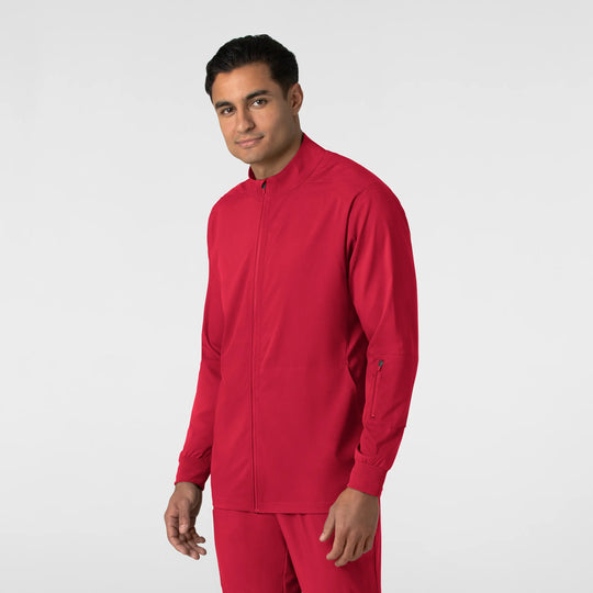 Wink Scrubs Men's Warm Up Scrub Jacket Red | scrub-supply.com