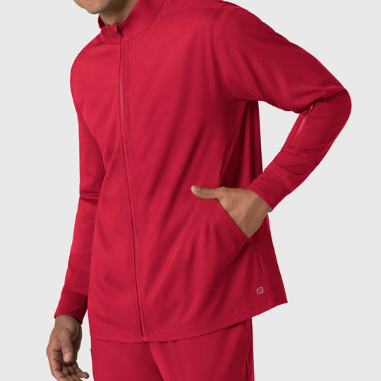 Wink Scrubs Men's Warm Up Scrub Jacket Red | scrub-supply.com