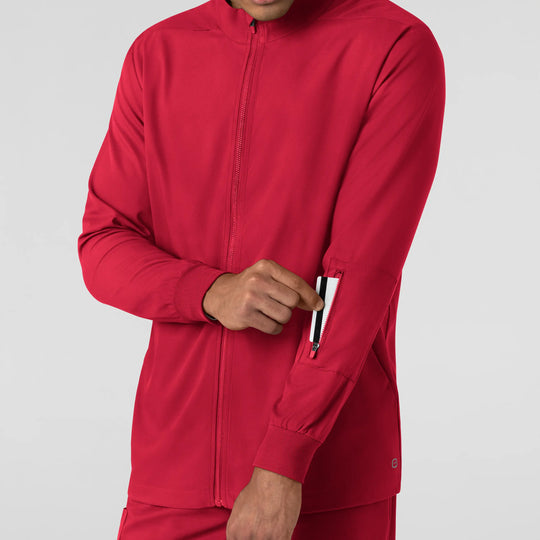 Wink Scrubs Men's Warm Up Scrub Jacket Red | scrub-supply.com
