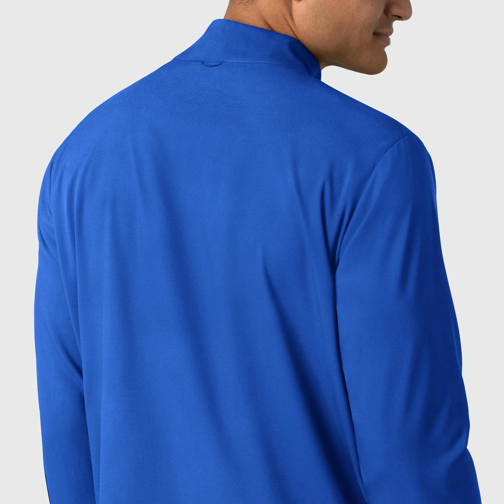 Wink Scrubs Men's Warm Up Jacket Royal Blue | scrub-supply.com