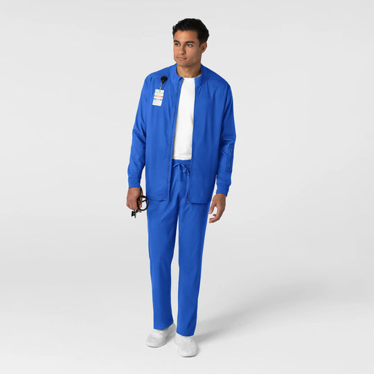 Wink Scrubs Men's Warm Up Jacket Royal Blue | scrub-supply.com