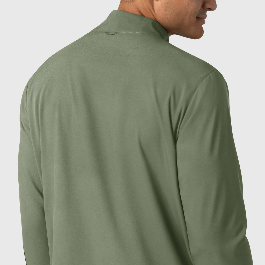 Wink Scrubs Men's Warm Up Jacket Sage | scrub-supply.com