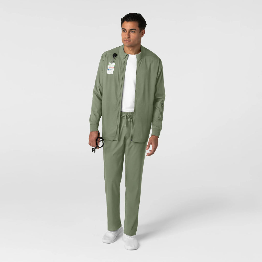 Wink Scrubs Men's Warm Up Jacket Sage | scrub-supply.com