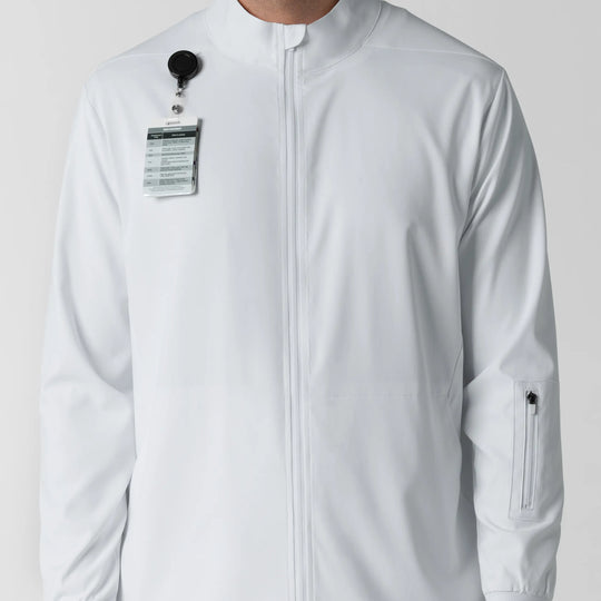 Wink Scrubs Men's Warm Up Scrub Jacket White | scrub-supply.com