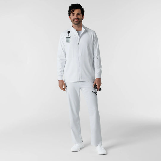 Wink Scrubs Men's Warm Up Scrub Jacket White | scrub-supply.com