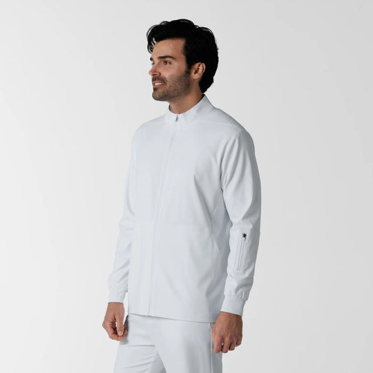 Wink Scrubs Men's Warm Up Scrub Jacket White | scrub-supply.com