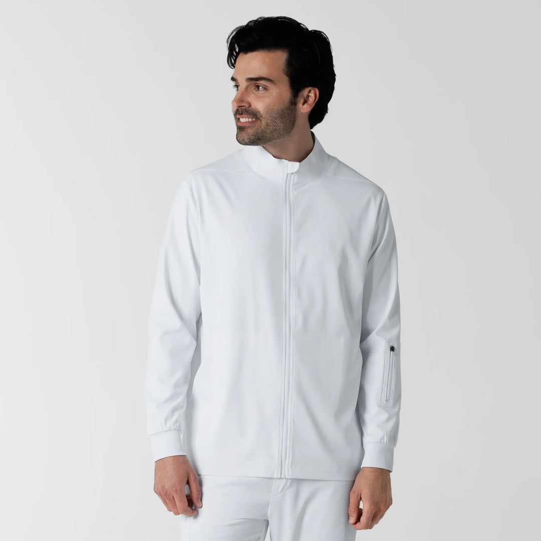 Wink Scrubs Men's Warm Up Scrub Jacket White | scrub-supply.com
