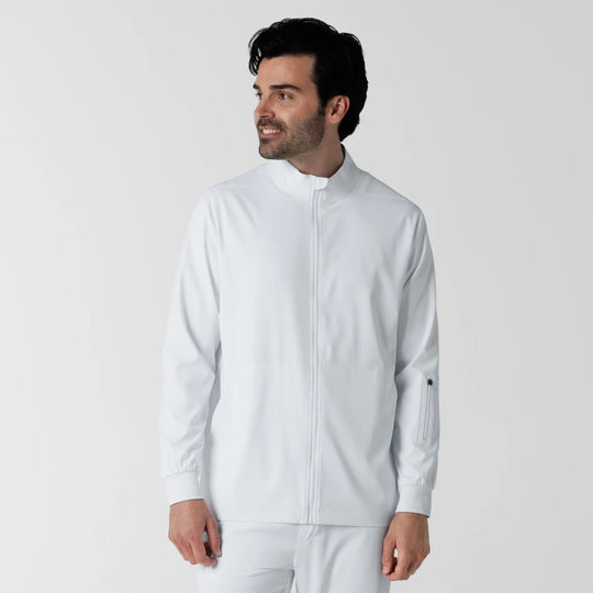 Wink Scrubs Men's Warm Up Scrub Jacket White | scrub-supply.com