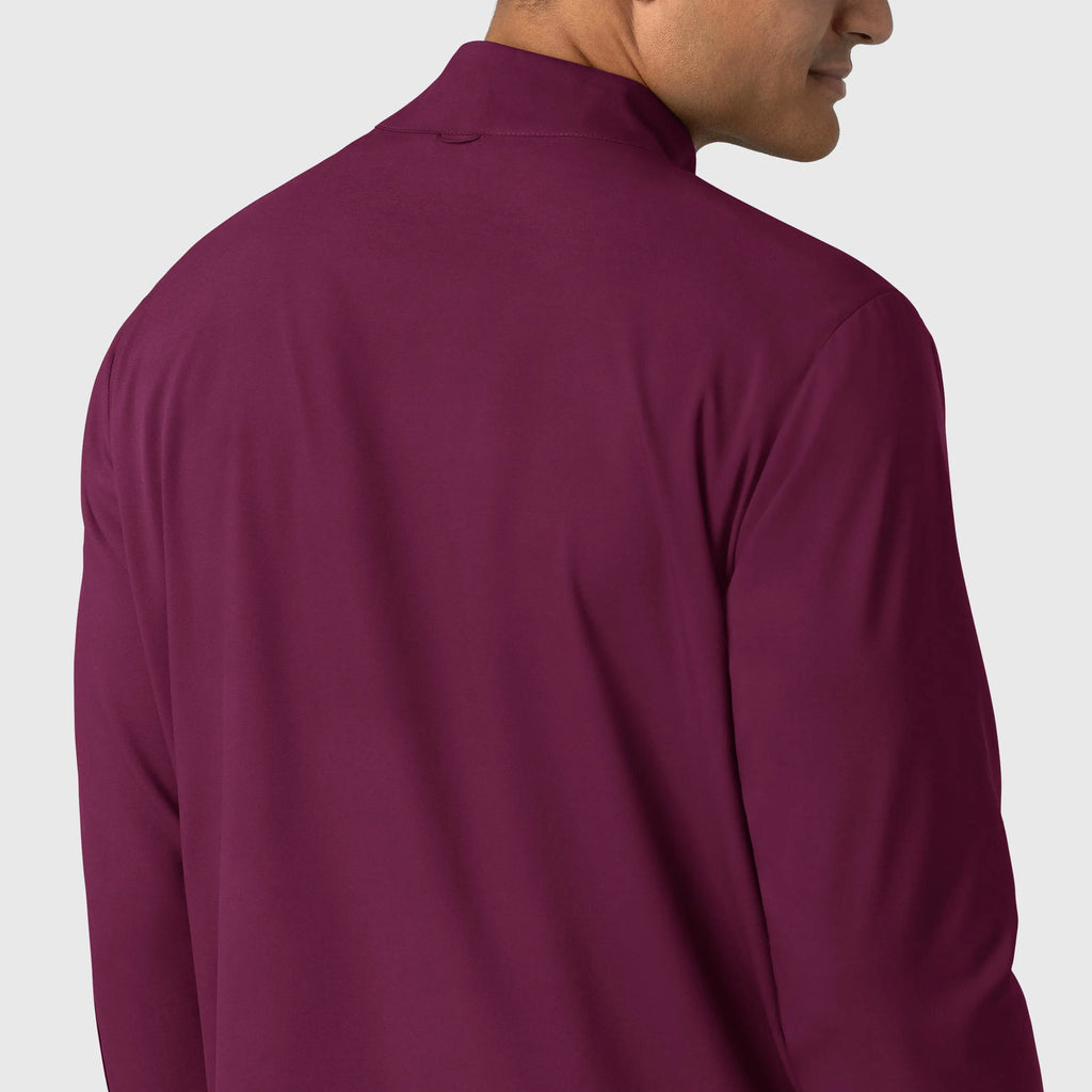 Wink Scrubs Men's Warm Up Jacket Wine | scrub-supply.com