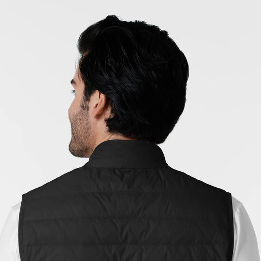 Wink Scrubs Men's Quilted Scrub Vest Black | scrub-supply.com