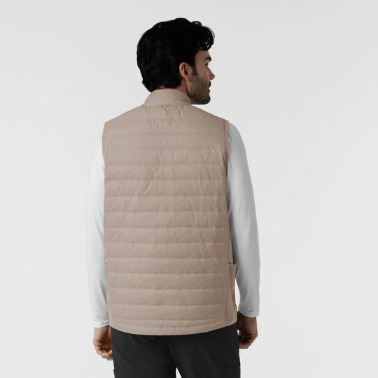 Wink Scrubs Men's Quilted Scrub Vest Haze | scrub-supply.com