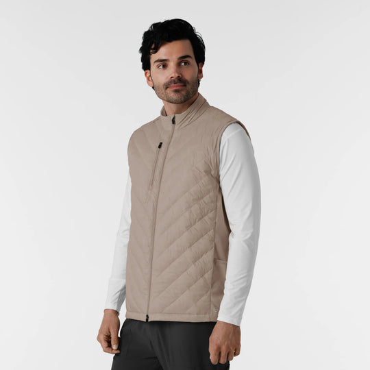 Wink Scrubs Men's Quilted Scrub Vest Haze | scrub-supply.com