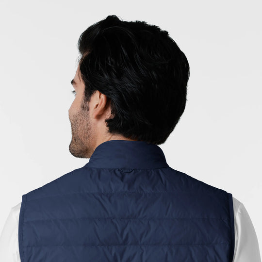 Wink Scrubs Men's Quilted Scrub Vest Navy | scrub-supply.com
