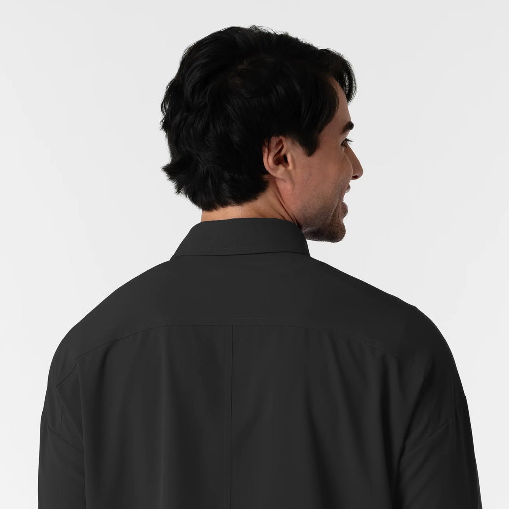 Wink Scrubs Men's Men’s Scrub Shirt Jacket Black | scrub-supply.com