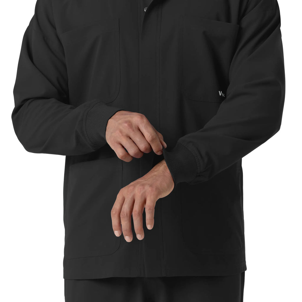 Wink Scrubs Men's Men’s Scrub Shirt Jacket Black | scrub-supply.com