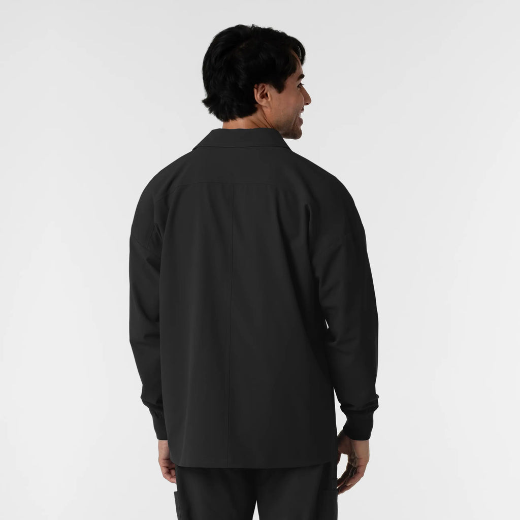 Wink Scrubs Men's Men’s Scrub Shirt Jacket Black | scrub-supply.com