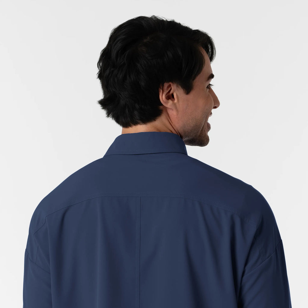 Wink Scrubs Men's Men’s Scrub Shirt Jacket Navy | scrub-supply.com