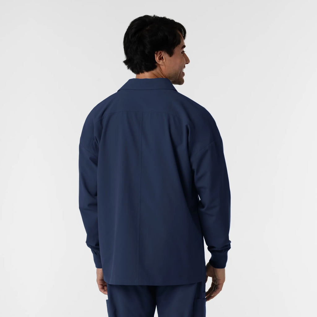Wink Scrubs Men's Men’s Scrub Shirt Jacket Navy | scrub-supply.com