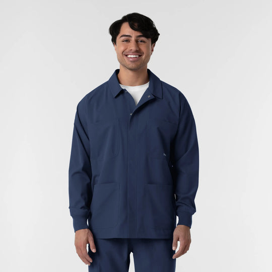 Wink Scrubs Men's Men’s Scrub Shirt Jacket Navy | scrub-supply.com