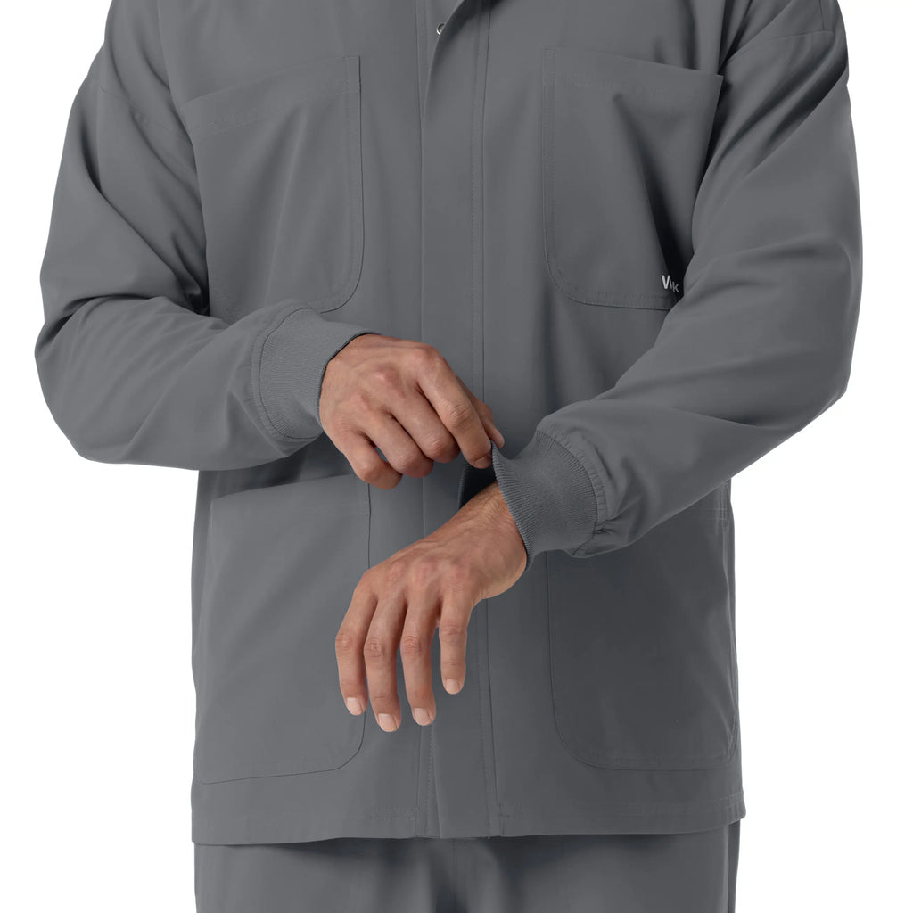Wink Scrubs Men's Men’s Scrub Shirt Jacket Pewter | scrub-supply.com