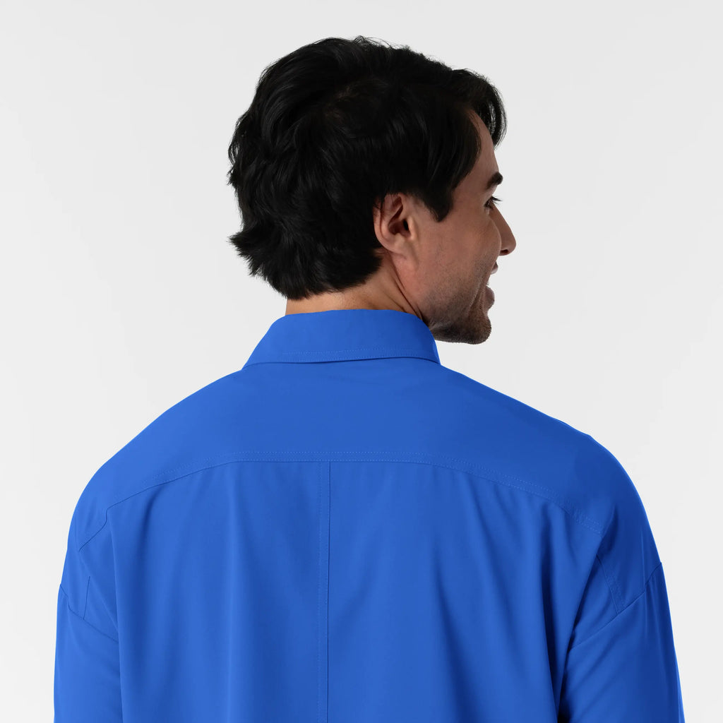 Wink Scrubs Men's Men’s Scrub Shirt Jacket Royal Blue | scrub-supply.com