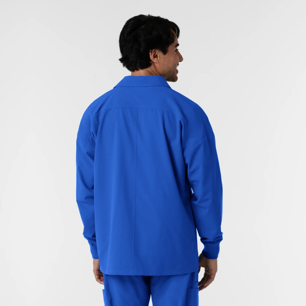 Wink Scrubs Men's Men’s Scrub Shirt Jacket Royal Blue | scrub-supply.com