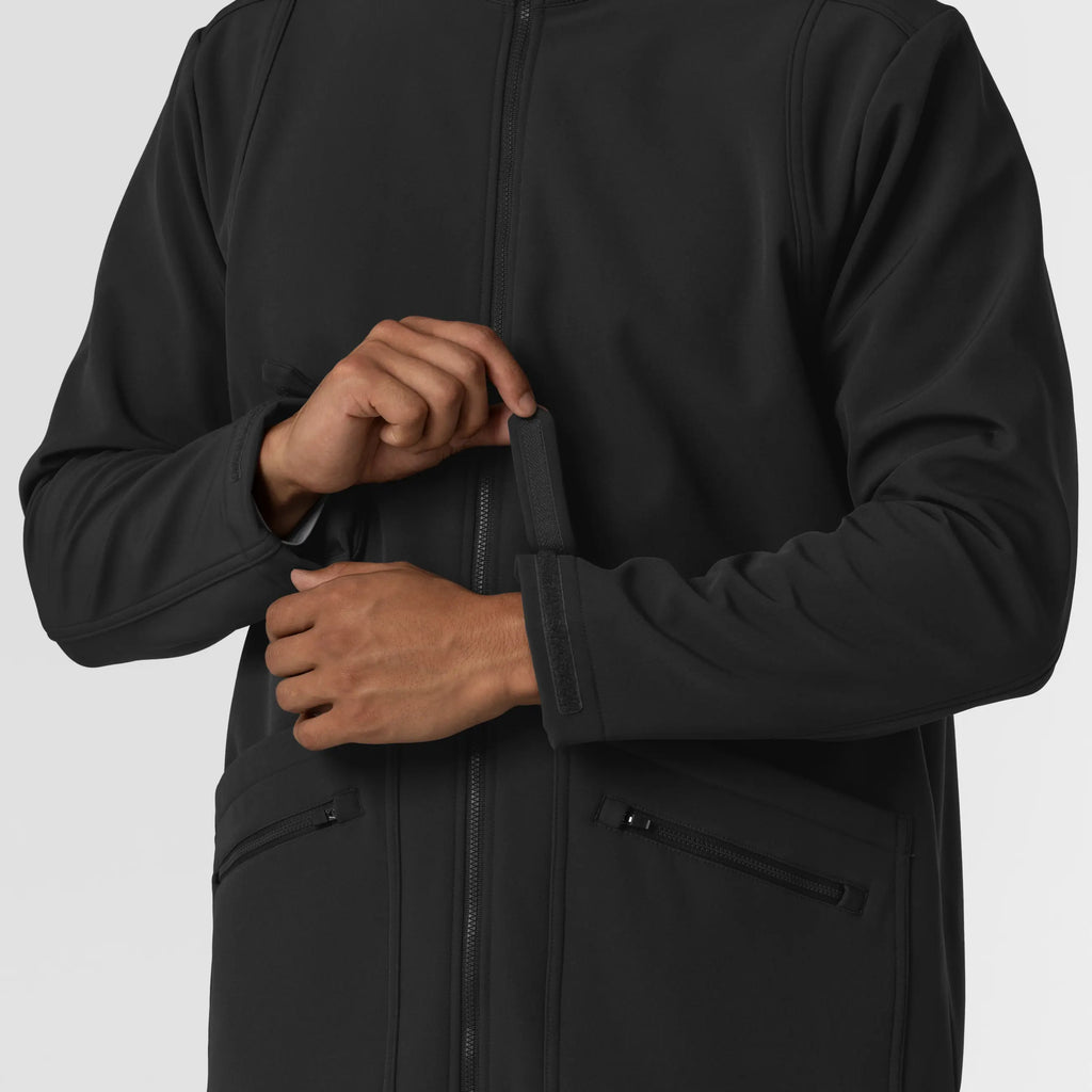 Wink Scrubs Men's Soft Shell Scrub Jacket Black | scrub-supply.com
