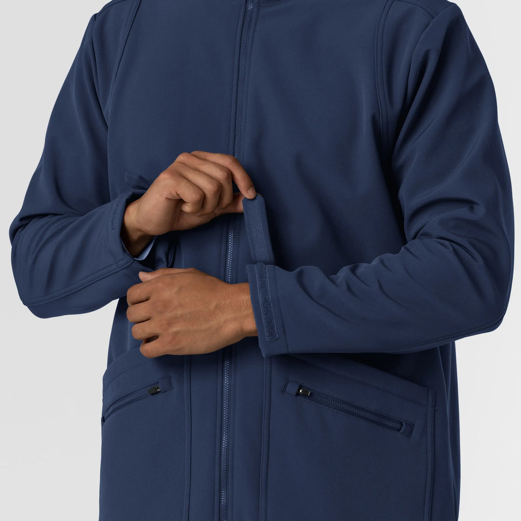 Wink Scrubs Men's Soft Shell Scrub Jacket Navy | scrub-supply.com