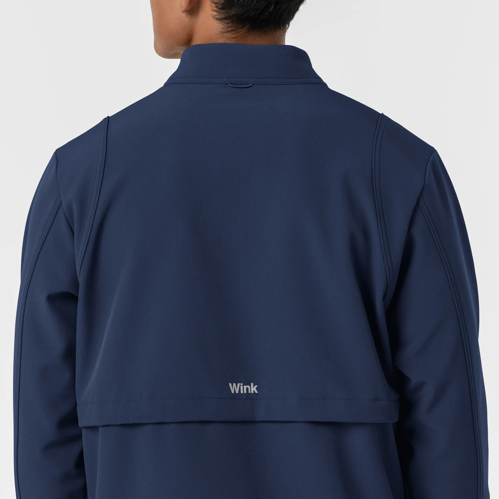 Wink Scrubs Men's Soft Shell Scrub Jacket Navy | scrub-supply.com