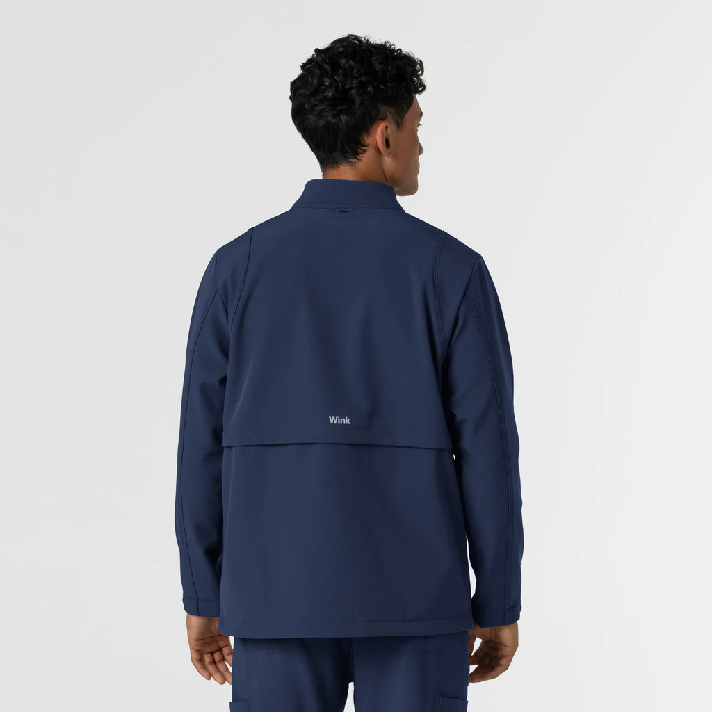 Wink Scrubs Men's Soft Shell Scrub Jacket Navy | scrub-supply.com