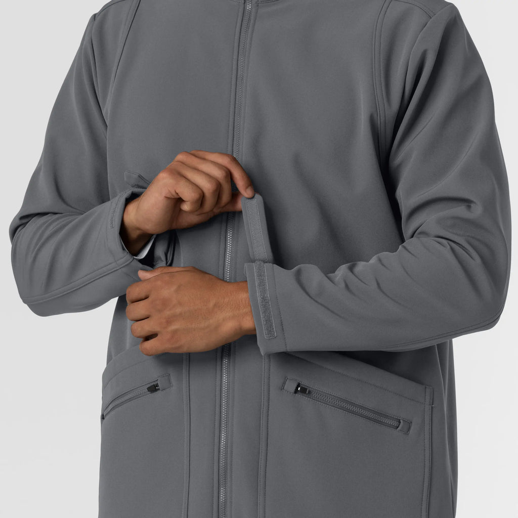 Wink Scrubs Men's Soft Shell Scrub Jacket Pewter | scrub-supply.com