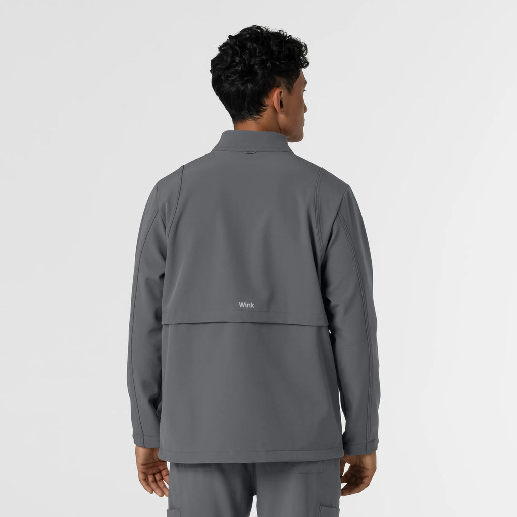 Wink Scrubs Men's Soft Shell Scrub Jacket Pewter | scrub-supply.com