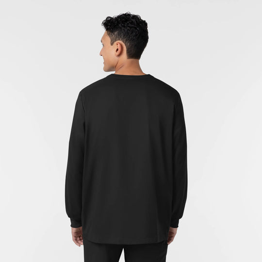 Wink Scrubs Men's Men’s Warm-Up Scrub Jacket Black | scrub-supply.com