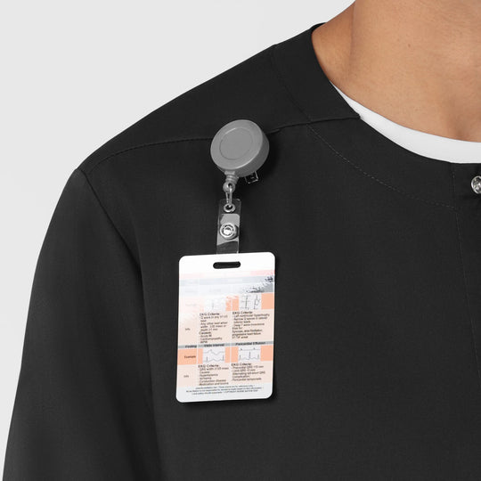 Wink Scrubs Men's Men’s Warm-Up Scrub Jacket Black | scrub-supply.com