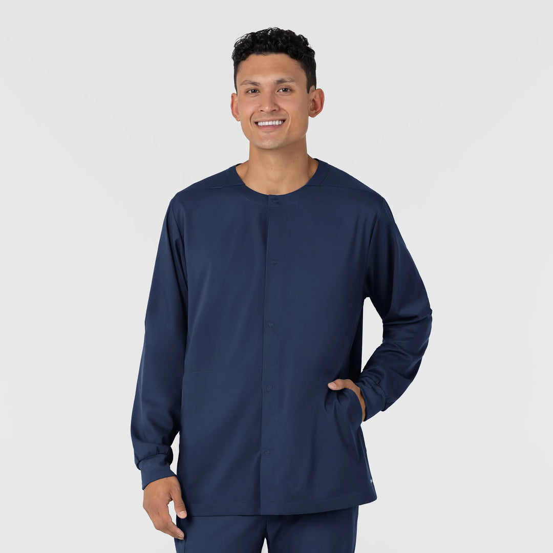 Wink Scrubs Men's Men’s Warm-Up Scrub Jacket Navy | scrub-supply.com