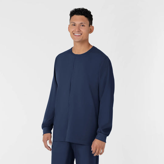 Wink Scrubs Men's Men’s Warm-Up Scrub Jacket Navy | scrub-supply.com