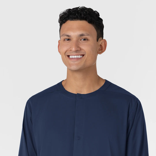 Wink Scrubs Men's Men’s Warm-Up Scrub Jacket Navy | scrub-supply.com