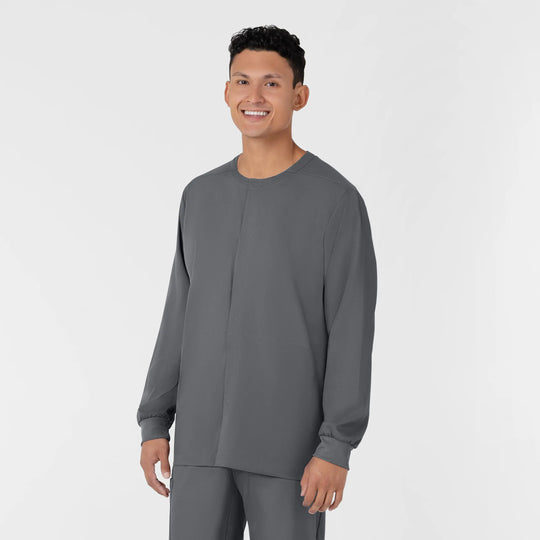 Wink Scrubs Men's Men’s Warm-Up Scrub Jacket Pewter | scrub-supply.com