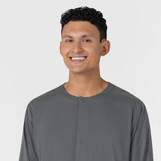 Wink Scrubs Men's Men’s Warm-Up Scrub Jacket Pewter | scrub-supply.com