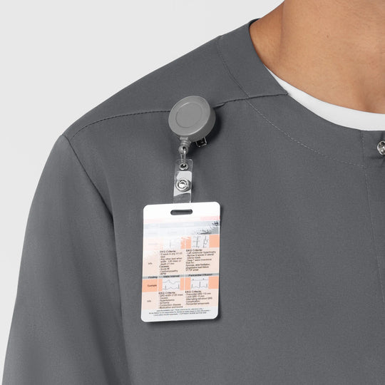 Wink Scrubs Men's Men’s Warm-Up Scrub Jacket Pewter | scrub-supply.com